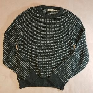 Vintage Gray and White Knit Sweater